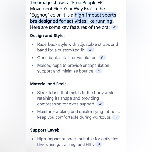 NWT 🍃 FP Free People Movement Find Your Way High Impact Sports Bra - Picture 10 of 10